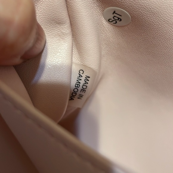 Tory Burch Pink and Navy Chain Print Tote - Picture 14 of 15